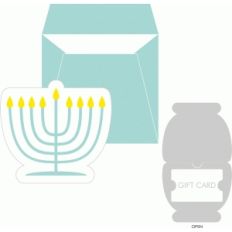 menorah gift card holder + envelope