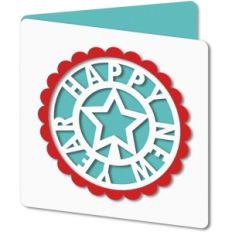 new year cutout star card