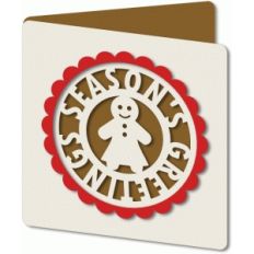 cut out gingerbread girl greeting card