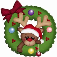 rudy the reindeer in wreath pnc