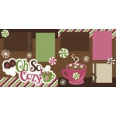 oh so cozy christmas 2 page scrapbook kit
