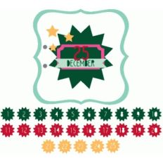 december mini fancy label album kit