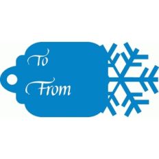 calligraphic snowflake gift tag