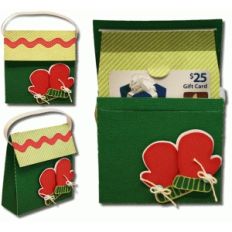 3d mitten gift card bag