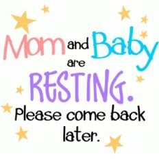 mom and baby resting