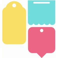 set of 3 tags