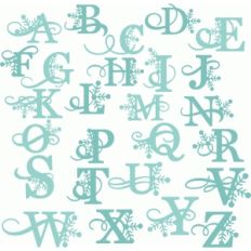 winter monogram flourishes