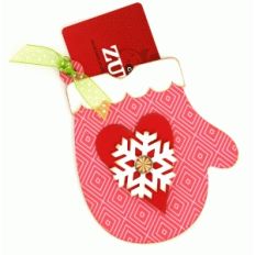 mitten gift card holder