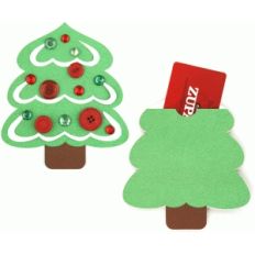 christmas tree shaped gift card holder