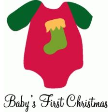 baby's first christmas onesie