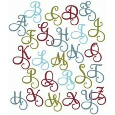 fancy flourish alphabet