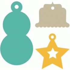 delightful set of 3 tags