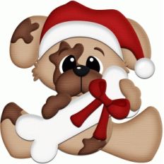 christmas puppy with dog bone pnc