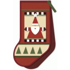 santa triangle stocking christmas card
