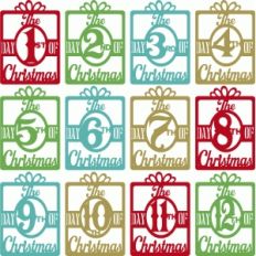 12 days of christmas card tags