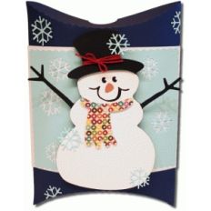 3d snowman large pillow box