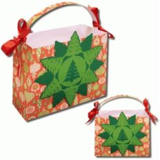 3d tree snowflake large gift bag