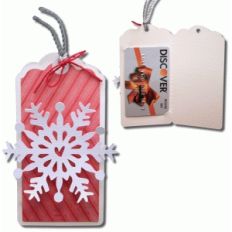 3d snowflake gift card tag