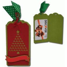 3d chevron tree gift card tag
