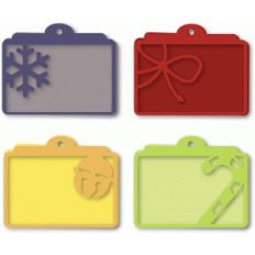 christmas gift tags one-piece foldover