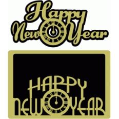 happy new year card and title