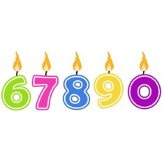 birthday candles 67890