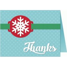 snowflake thank you card