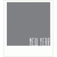 new year polaroid frame