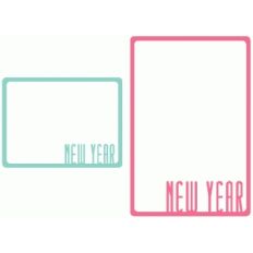 set of 2 new year journaling cards