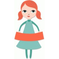 pigtail girl holding sign