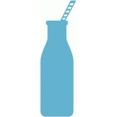 milk bottle and straw