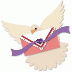 dove with valentine envelope
