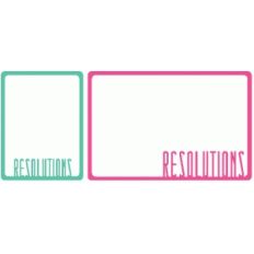 set of 2 resolutions journaling cards