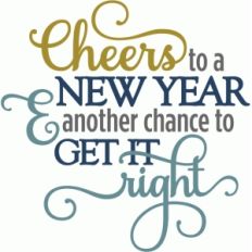 cheers to new year get it right - layered phrase