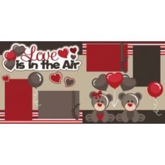 love is in the air valentine's day 2 page scrapbook kit