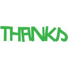 thanks block letters