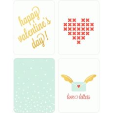 3x4 valentine journaling cards