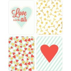 3x4 valentine journaling cards - love
