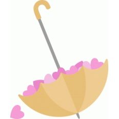 umbrella with hearts