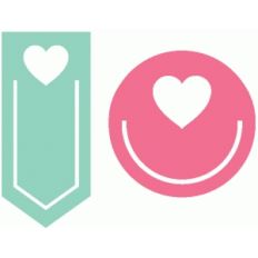 set of 2 heart paperclips