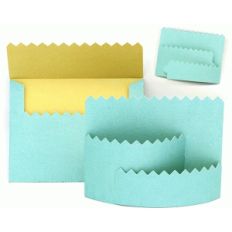 bendy card envelope set pinked edge