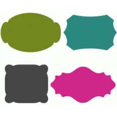 set of 4 tag shapes