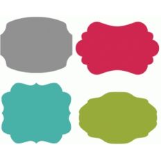 set of 4 tag shapes