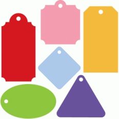 set of 6 gift tags