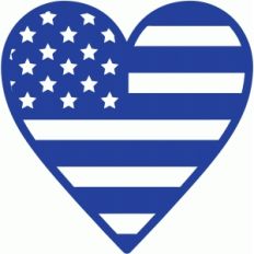 flag heart