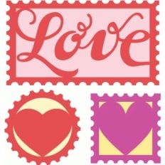 valentine postage stamp set