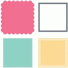 set of 4 square mats and frames