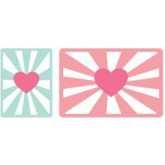 heart starburst journaling cards