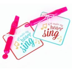 valentine card - heart sing