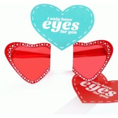 valentine card - glasses